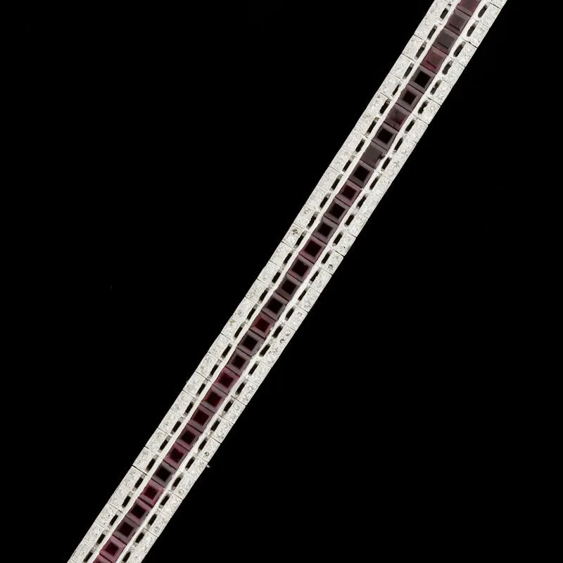 12.77ct tw Ruby & Diamond Bracelet