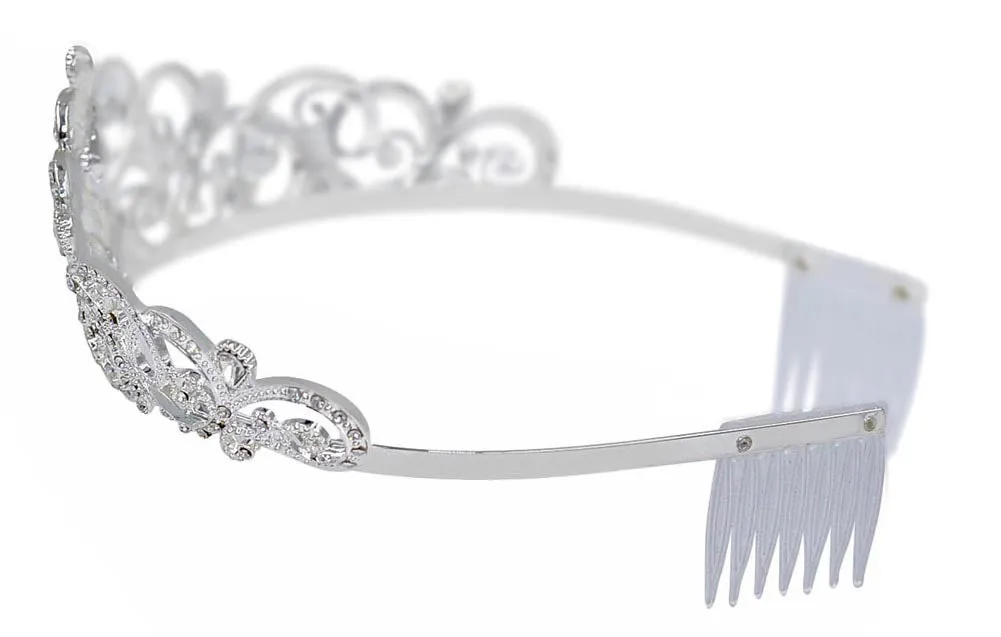 #16517 Pave Princess Tiara with Combs - 1.75"