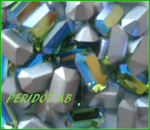 5x3mm (4600) Peridot AB Cushion Octagon