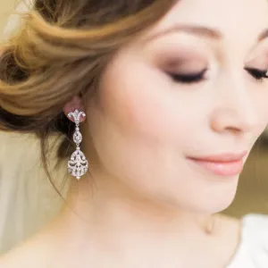 Abigail, Crystal and Silver Earrings