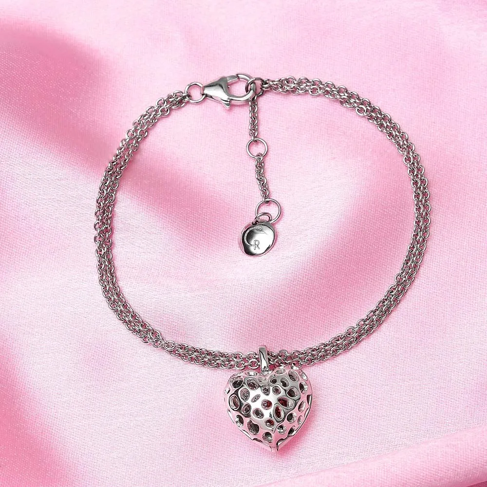 Angel Heart Bracelet with Ruby
