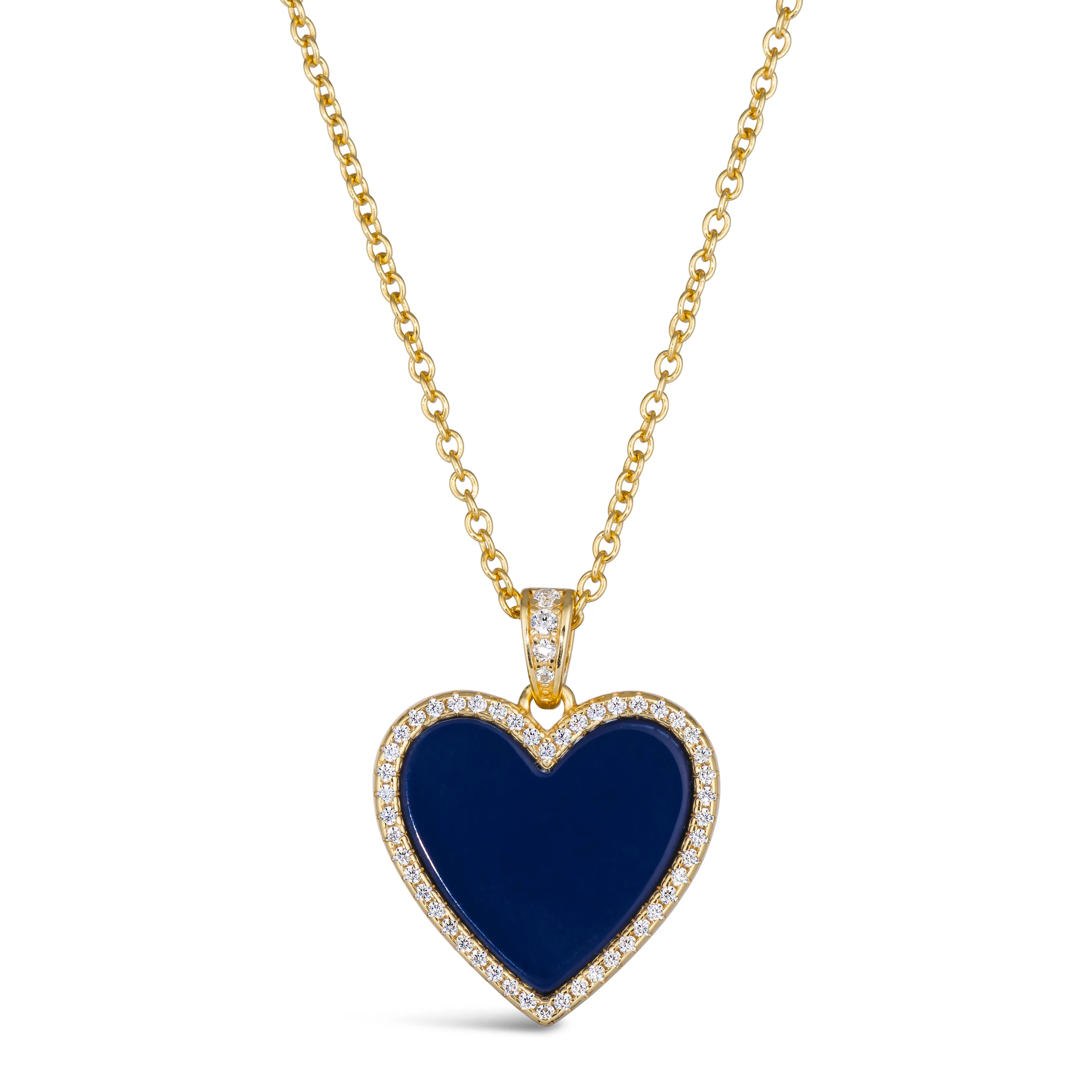 Black Onyx Heart Necklace