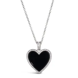 Black Onyx Heart Necklace