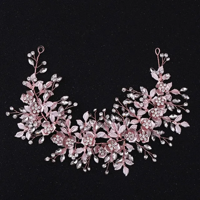 Bridal Flower Headband Prom Tiara Wedding Hair Accessories Headdress