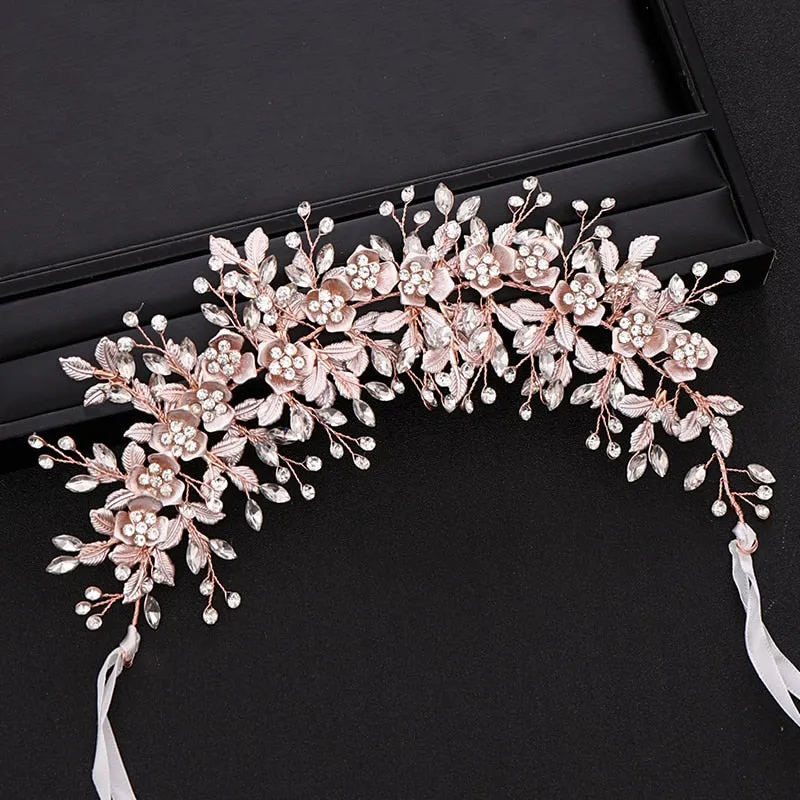 Bridal Flower Headband Prom Tiara Wedding Hair Accessories Headdress