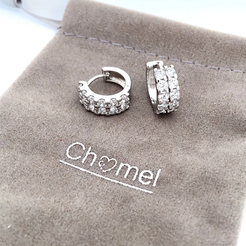 Cubic Zirconia Hoop Earrings