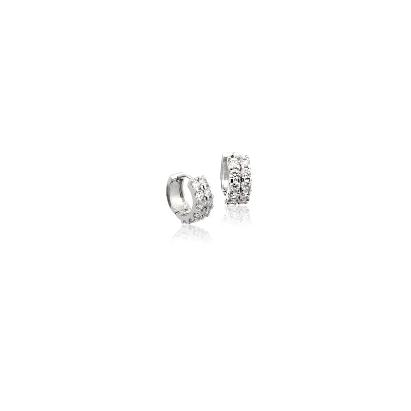 Cubic Zirconia Hoop Earrings