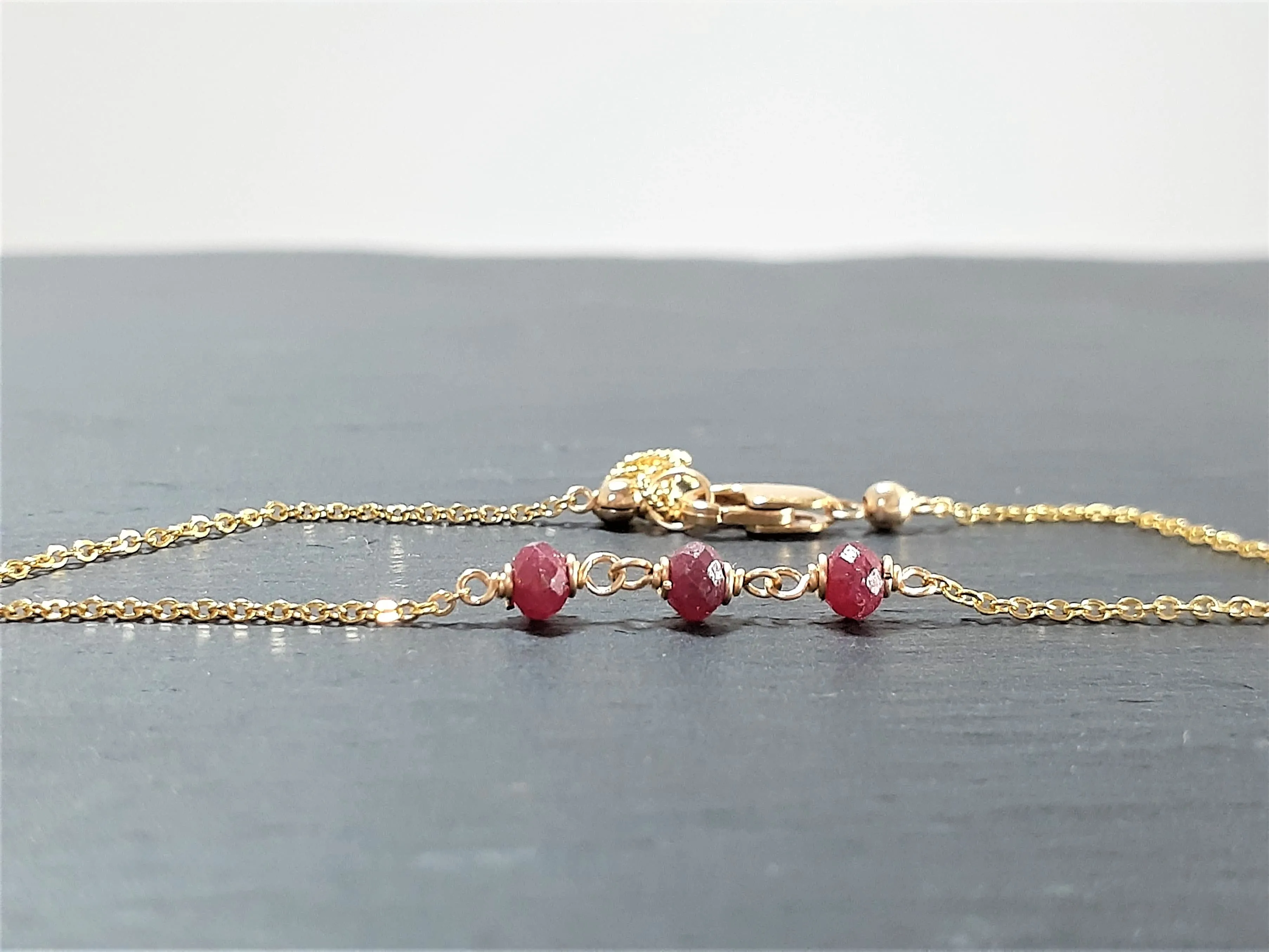 Dainty Ruby Bracelet