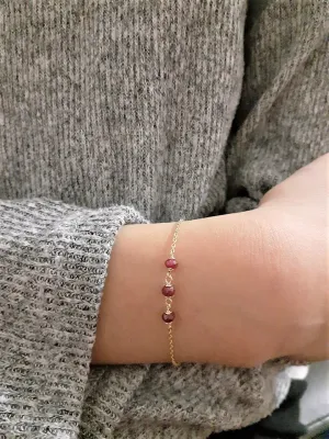Dainty Ruby Bracelet