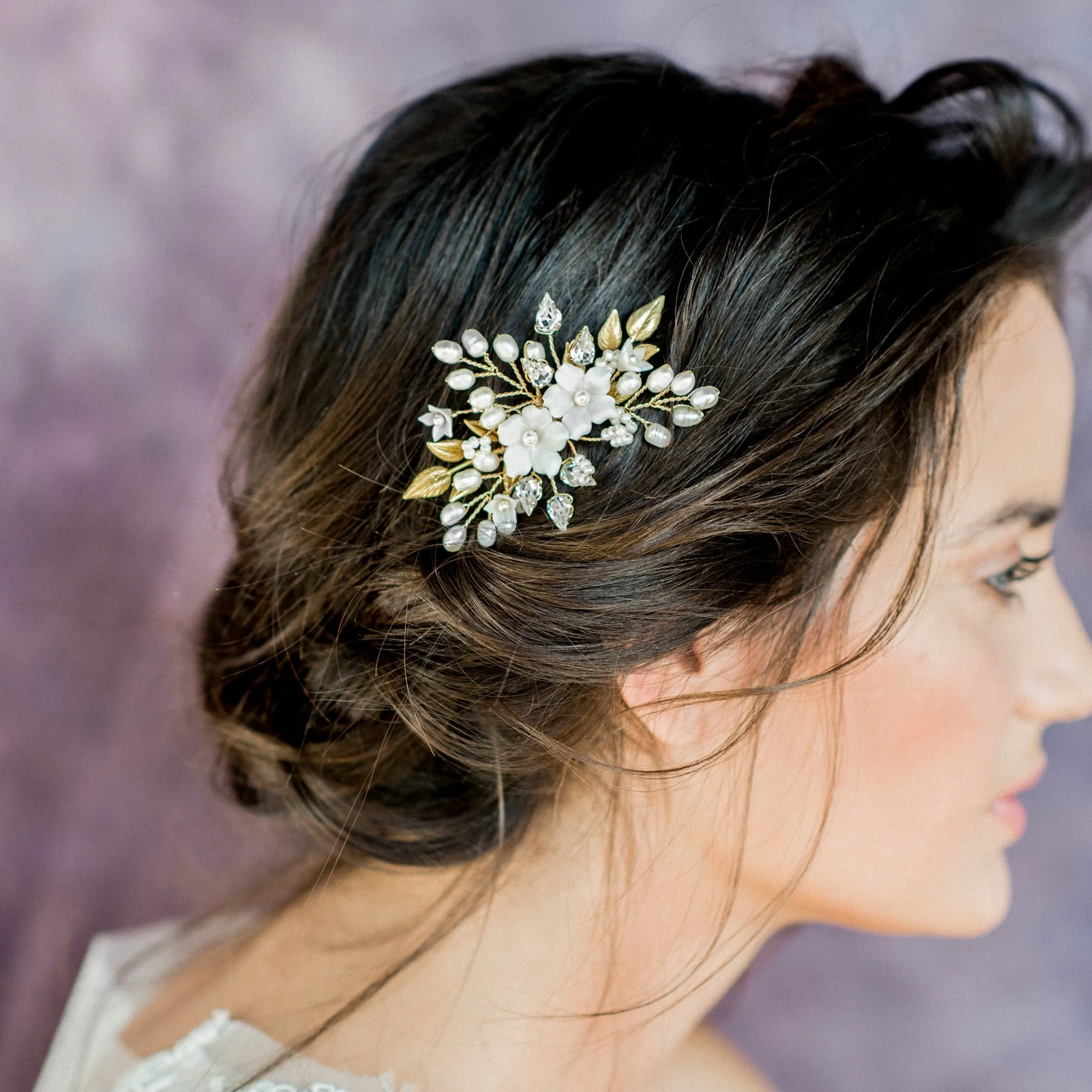 ESME Flower Bridal Hair Comb