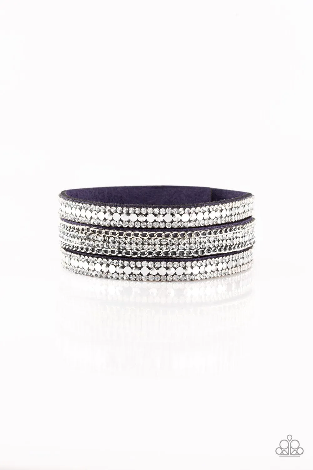 Fashion Fanatic - Blue Rhinestone Women's Bracelet