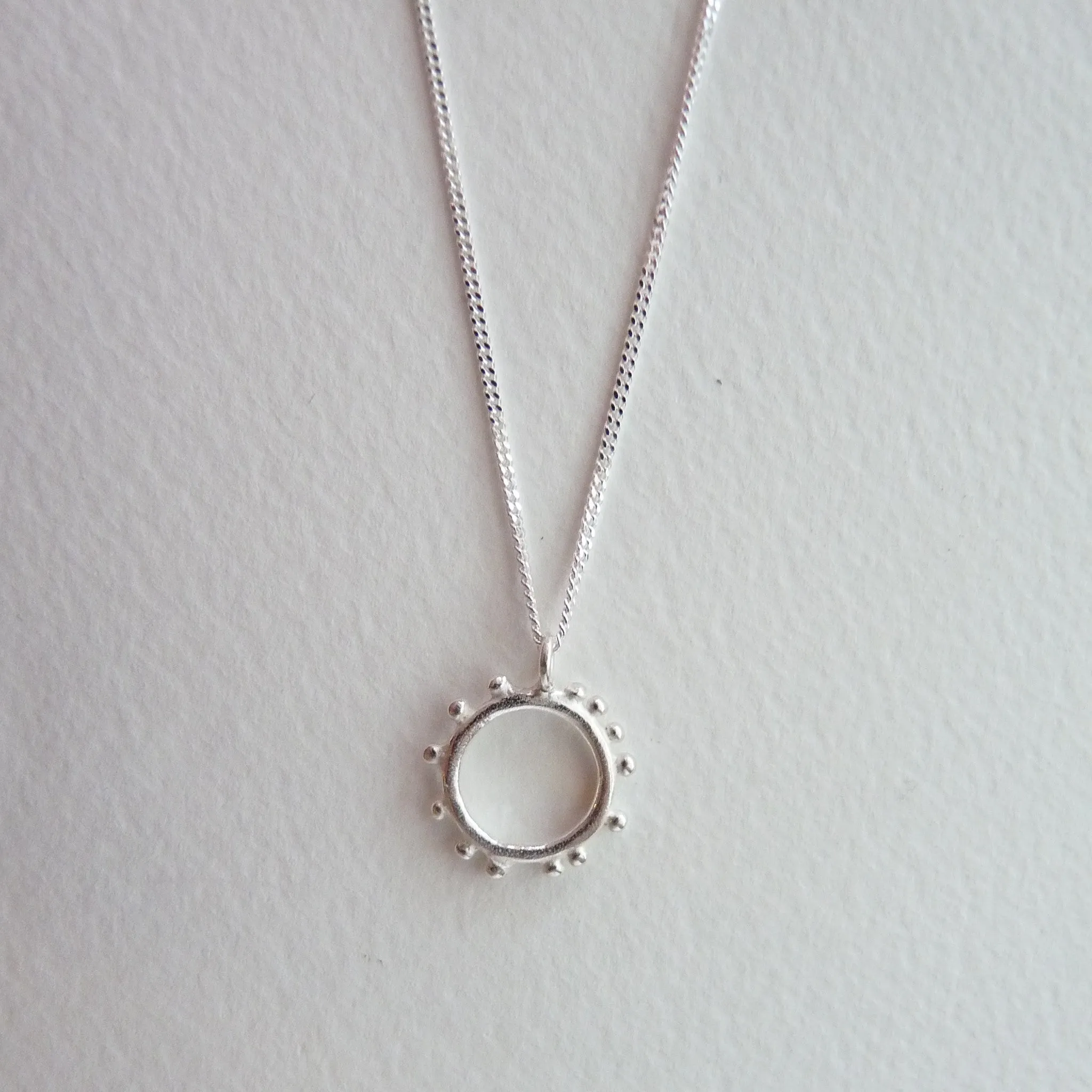 Granulation pendant with Gemstone Drop
