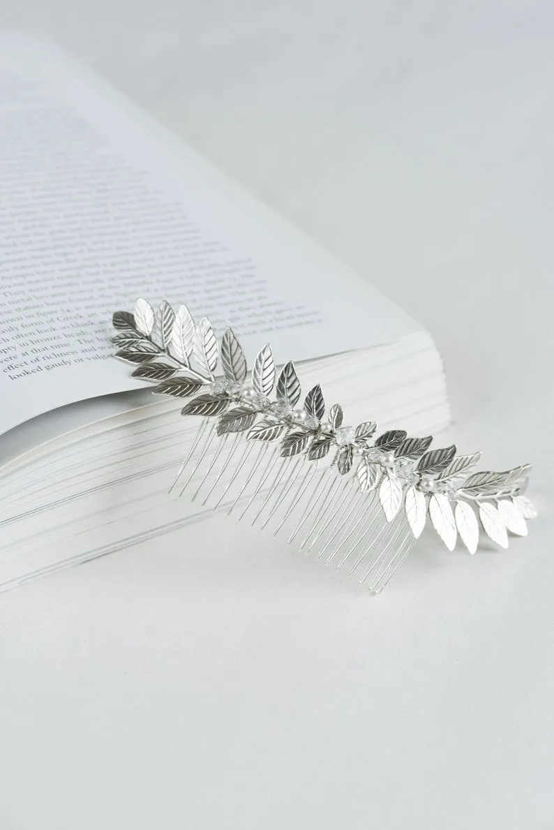 Grecian style laurel headpiece gold or silver