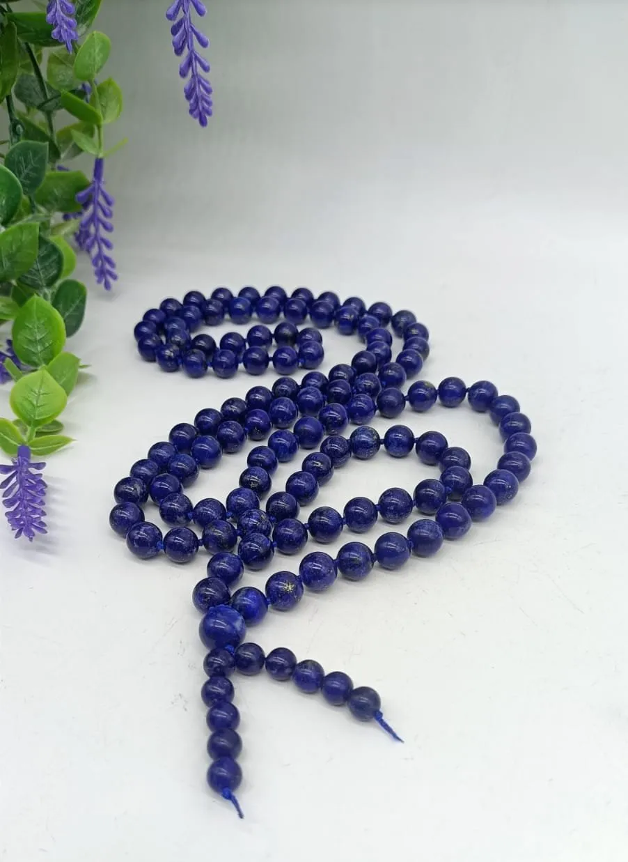 Lapis Lazuli AAA High Quality 108 Mala Beads 8mm with Bracelet Included