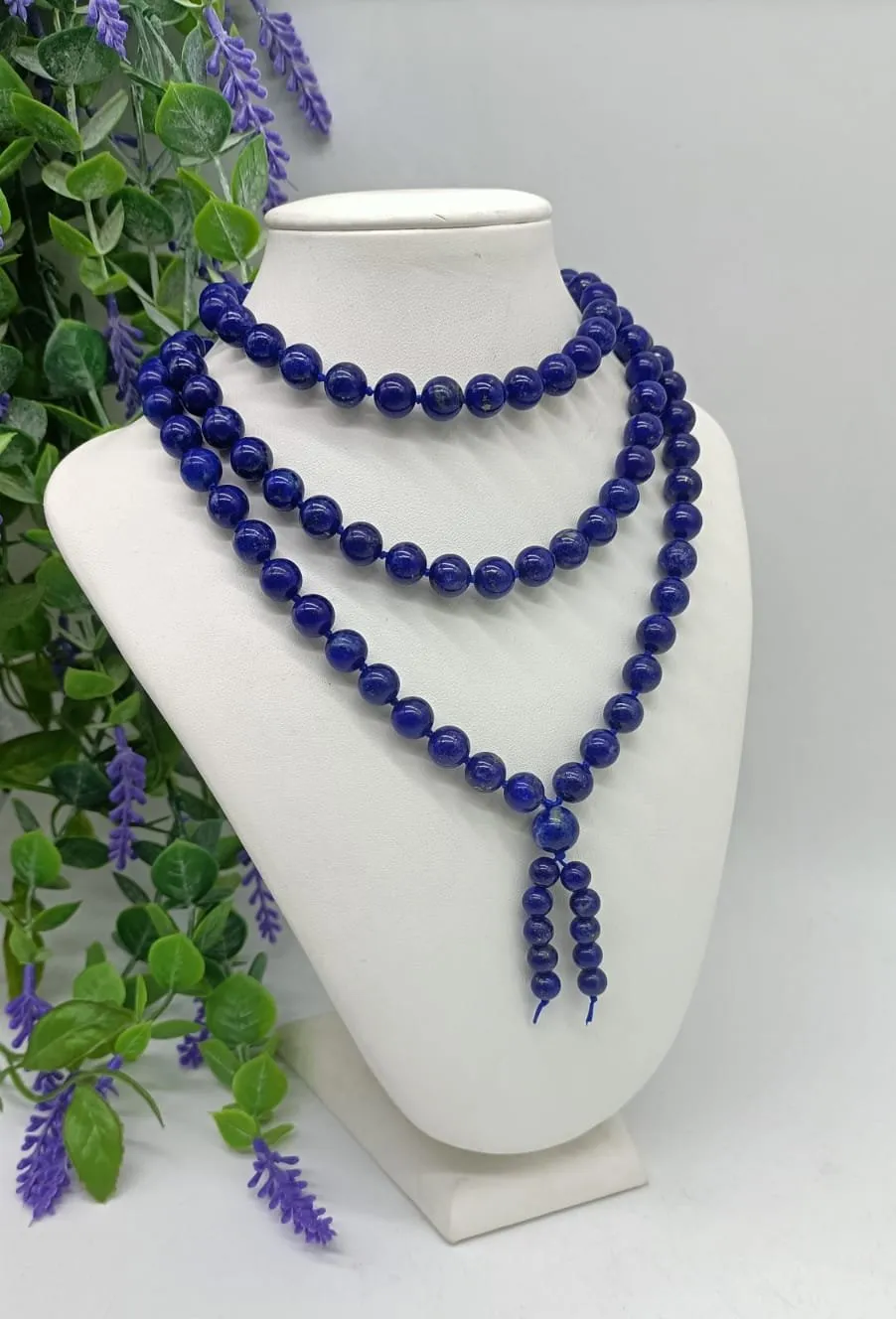 Lapis Lazuli AAA High Quality 108 Mala Beads 8mm with Bracelet Included
