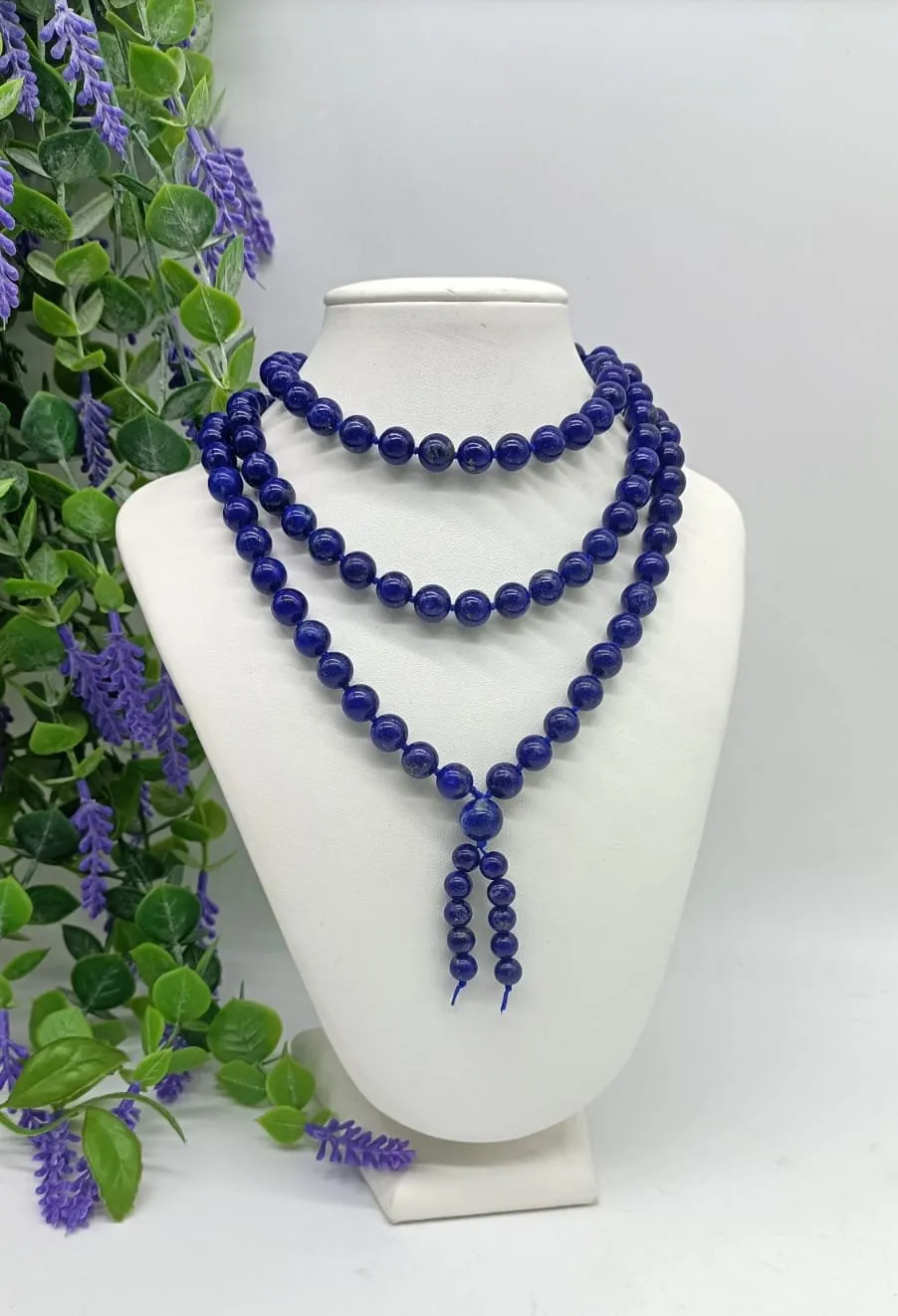 Lapis Lazuli AAA High Quality 108 Mala Beads 8mm with Bracelet Included