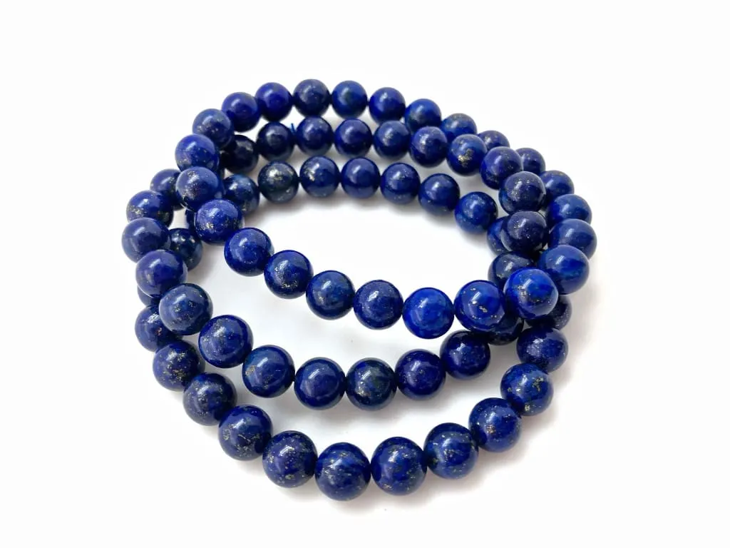 Lapis Lazuli Elastic Bracelet - 6mm & 8mm Beads