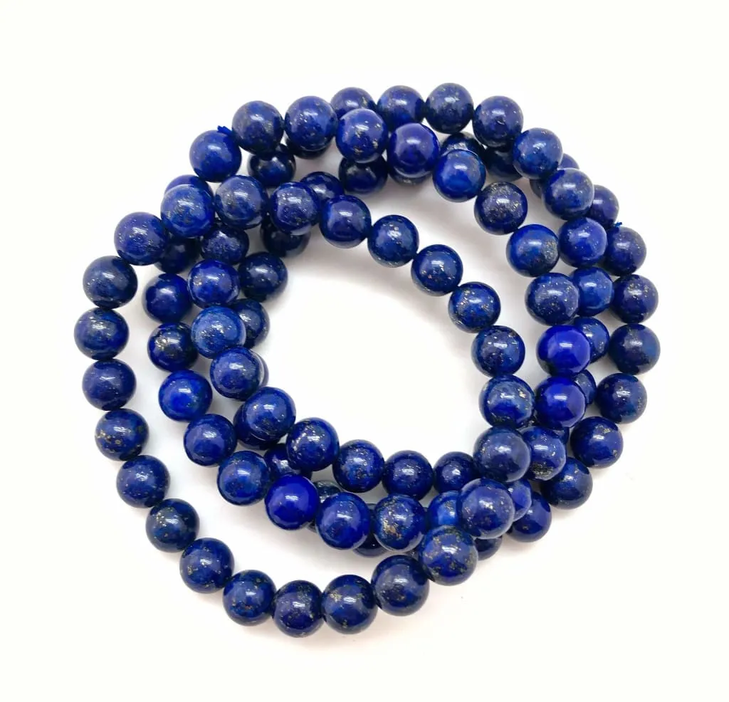 Lapis Lazuli Elastic Bracelet - 6mm & 8mm Beads