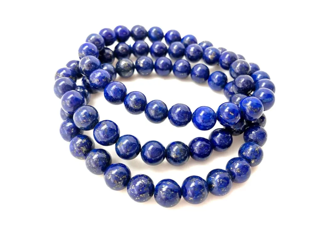 Lapis Lazuli Elastic Bracelet - 6mm & 8mm Beads