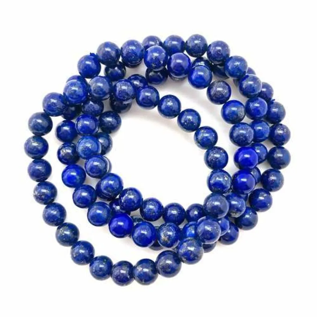 Lapis Lazuli Elastic Bracelet - 6mm & 8mm Beads