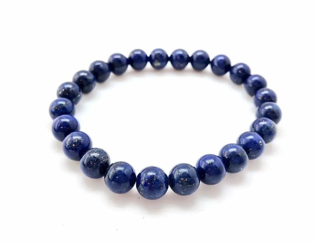 Lapis Lazuli Elastic Bracelet - 6mm & 8mm Beads