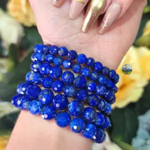 Lapis Lazuli Faceted Bracelet for Confidence, Intuition and Power