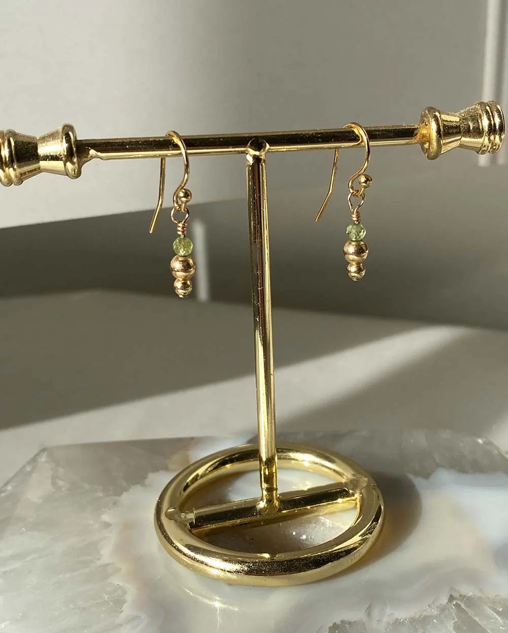 Mini Gemstone Drop Earrings