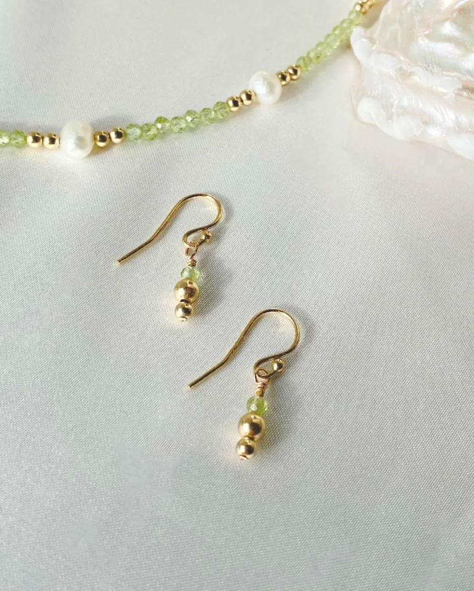 Mini Gemstone Drop Earrings