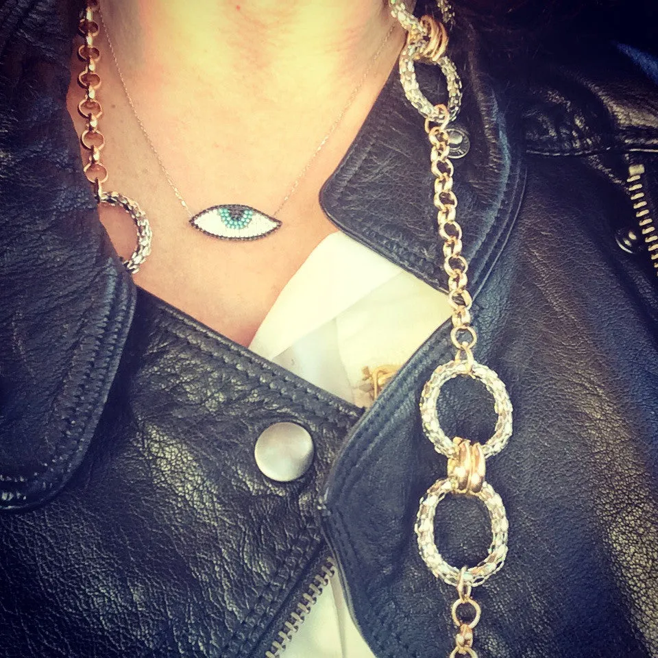 Mosaic eye necklace