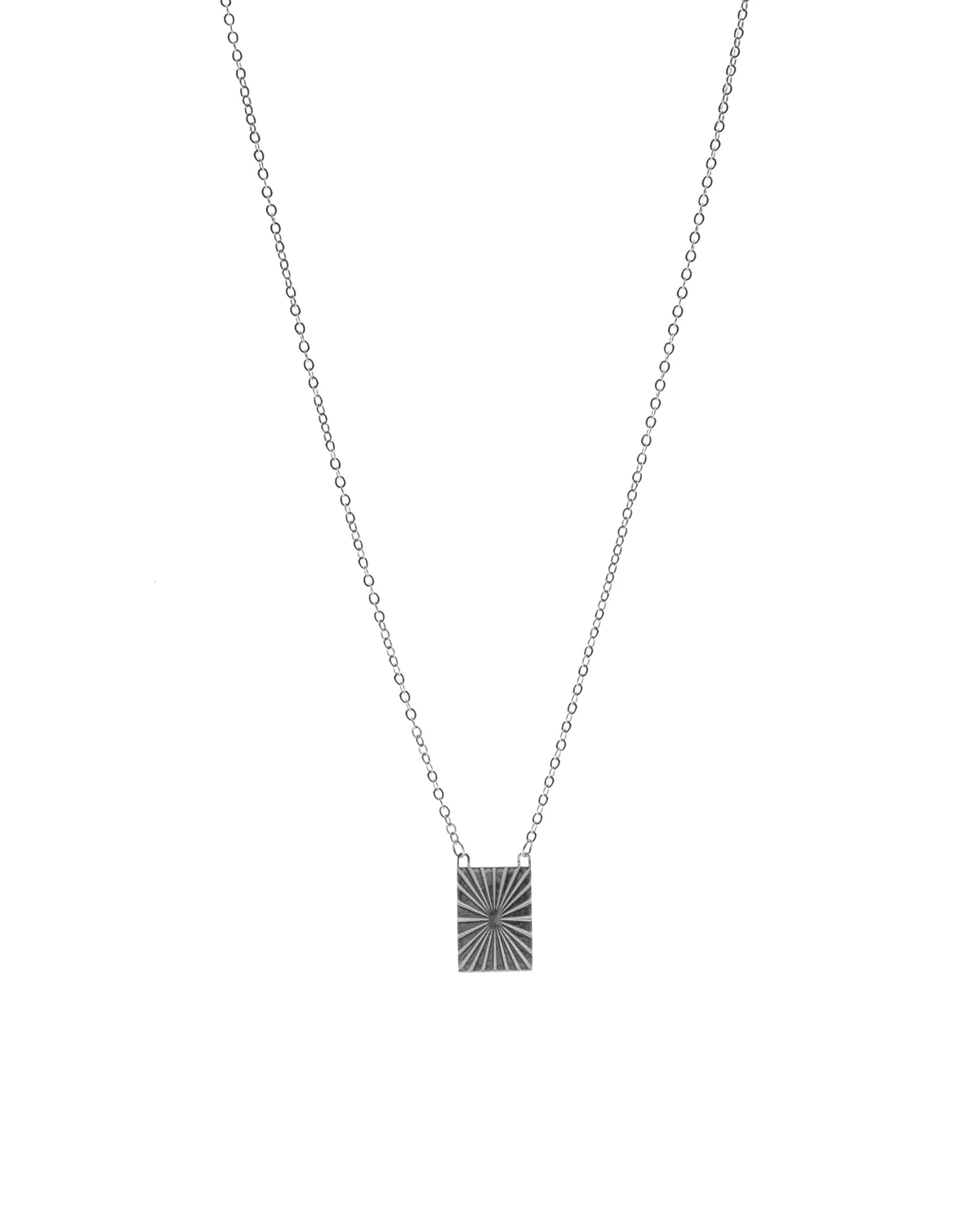 Mother of Pearl Escapulario Necklace Silver