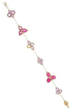 Multi Sapphire Mix Shape Bracelet