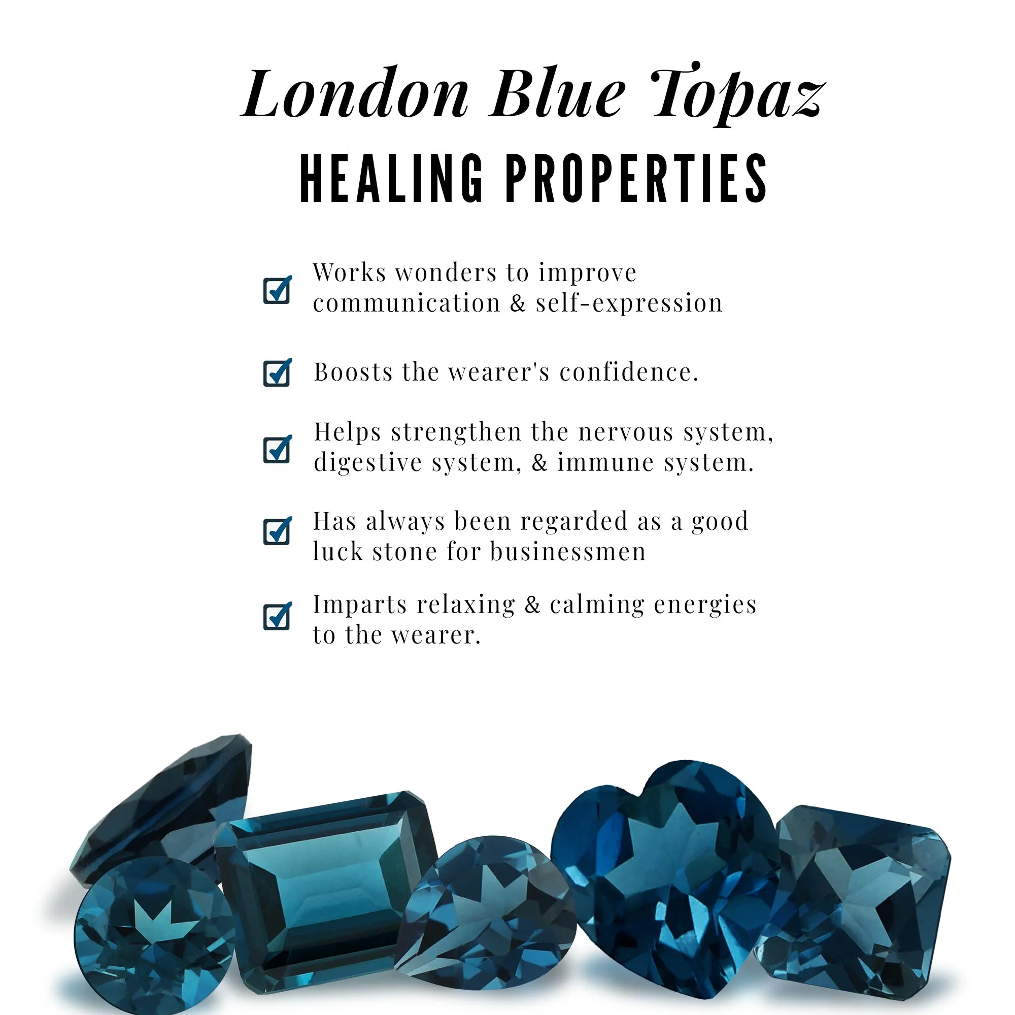 Oval London Blue Topaz East West Half Eternity Ring with Diamond