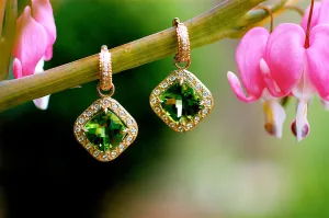Peridot Charm Earrings