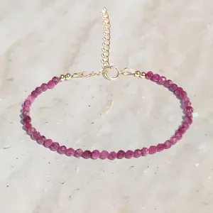 Raw Ruby Delicate Bracelet
