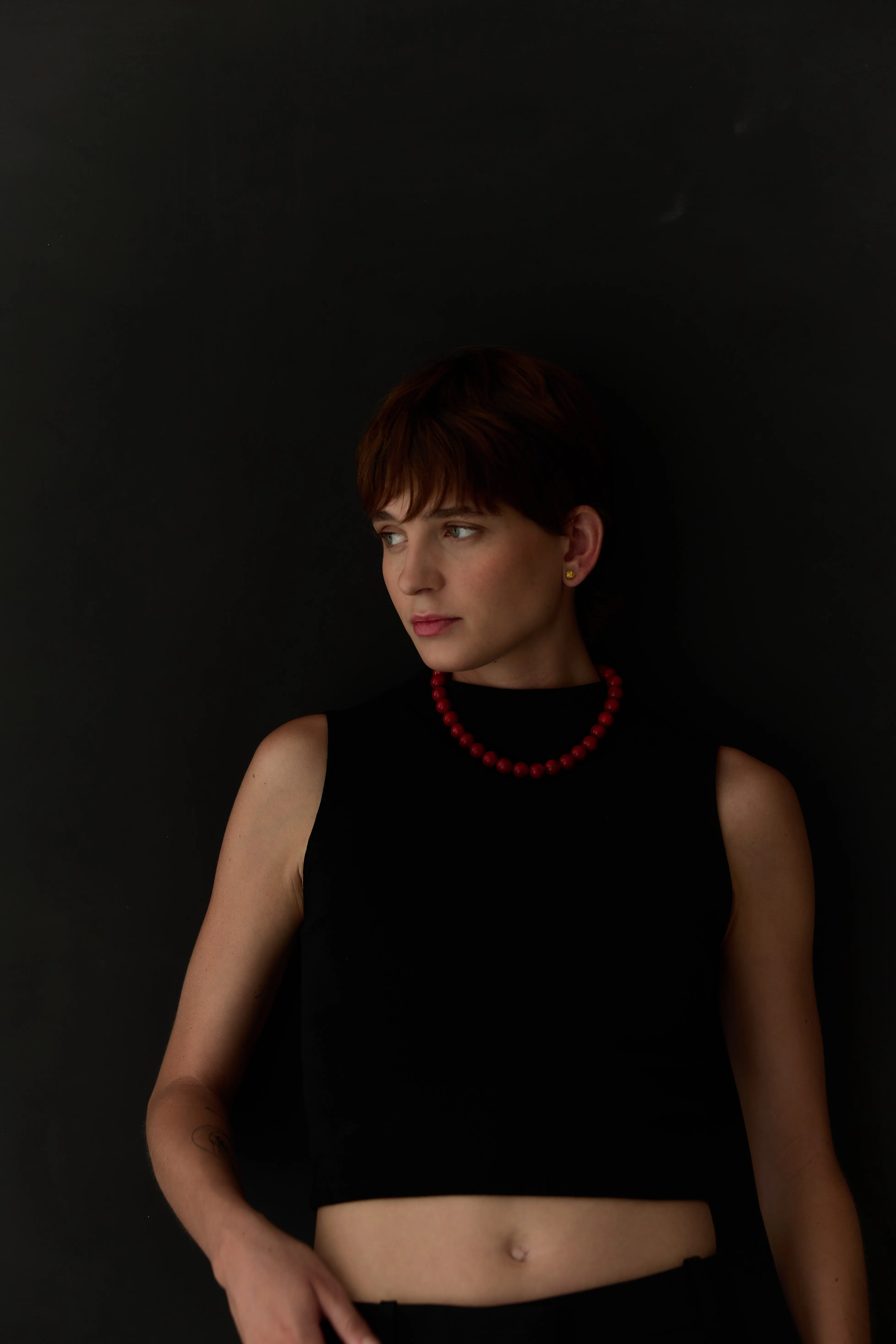 Red seashell gold-vermeil necklace /  BOULE