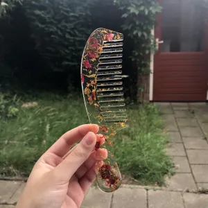 Rose & Gold Resin Comb