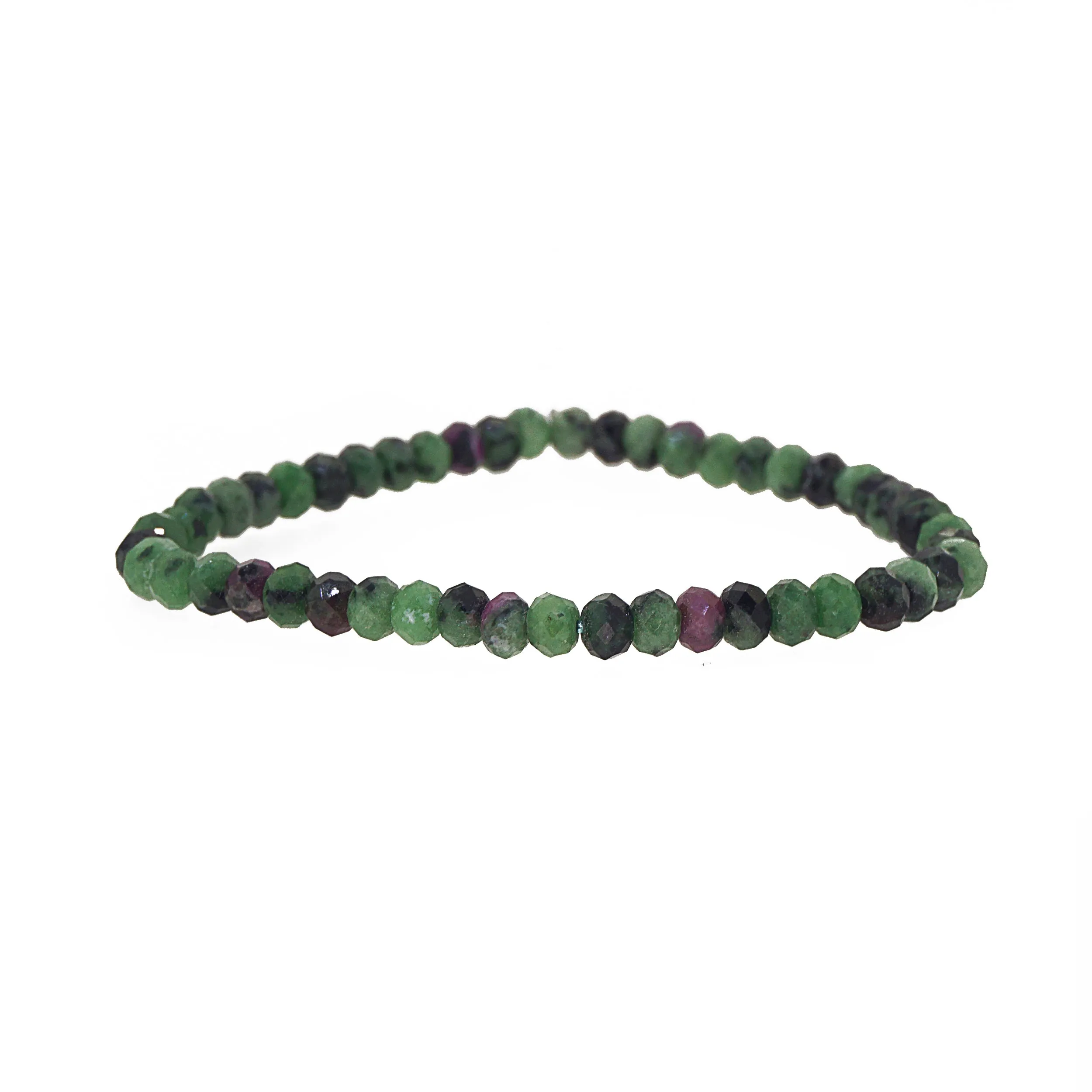 Ruby Zoisite Faceted Rondelle 4mm