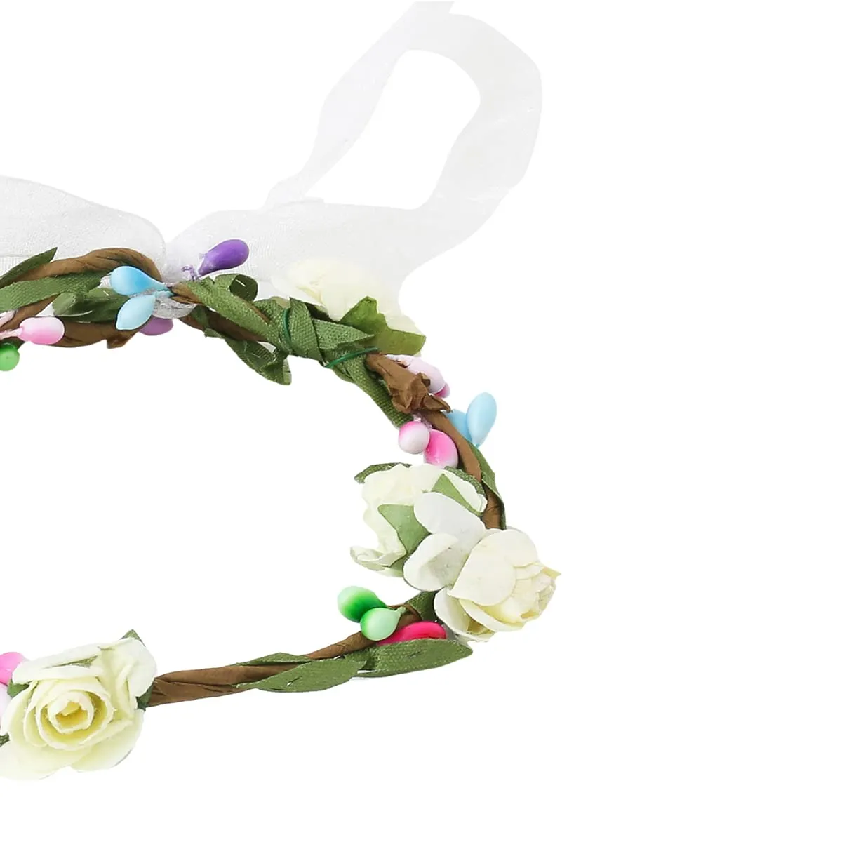 Yellow Chimes Floral Tiara and Bracelet Set for Women White Bridal Wedding Headband Hair Tiara For Women Bridesmaid Tiara Vines Set Hair Accessories.
