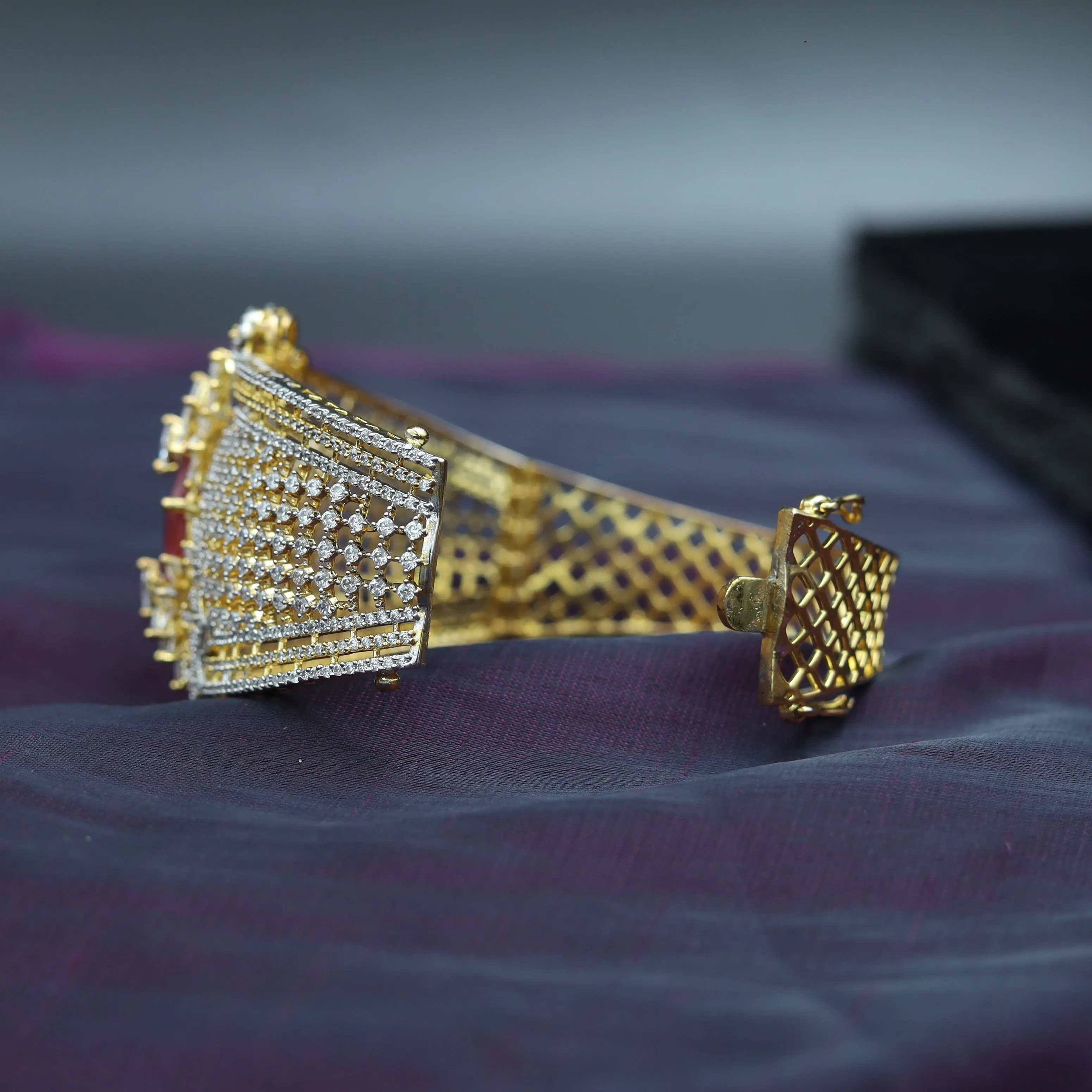 Zircon/AD Ruby Bracelet 11377-7406